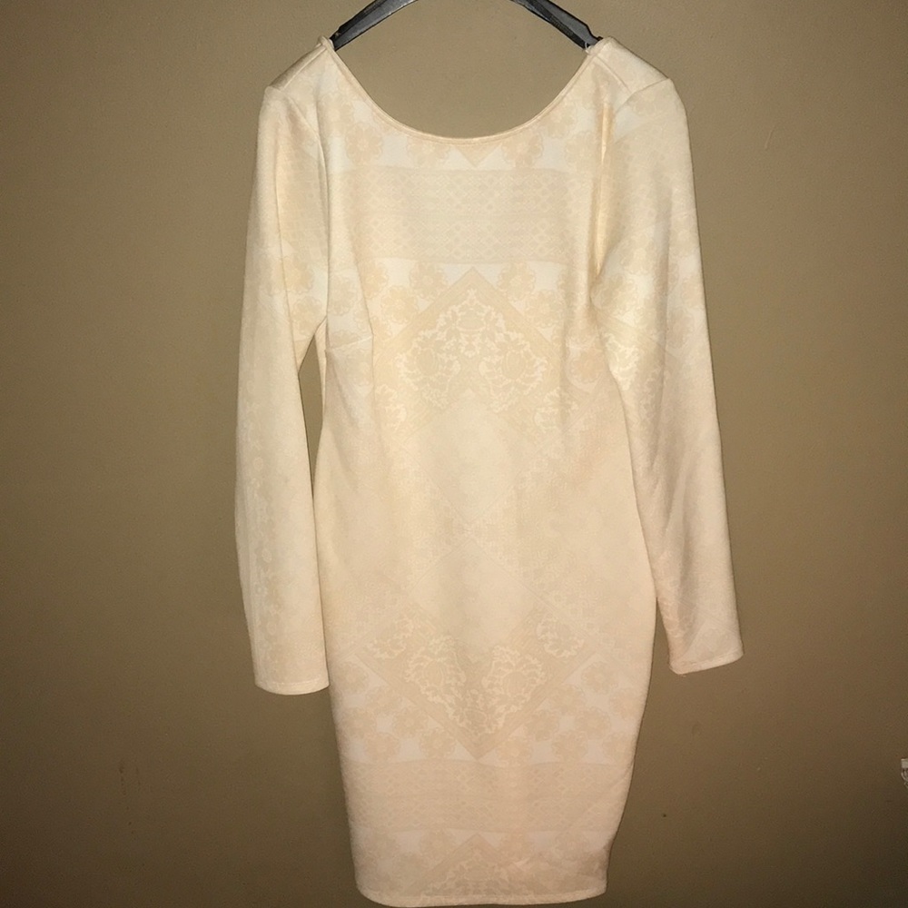 Never worn. Kardashian Ivory Dress. Size L